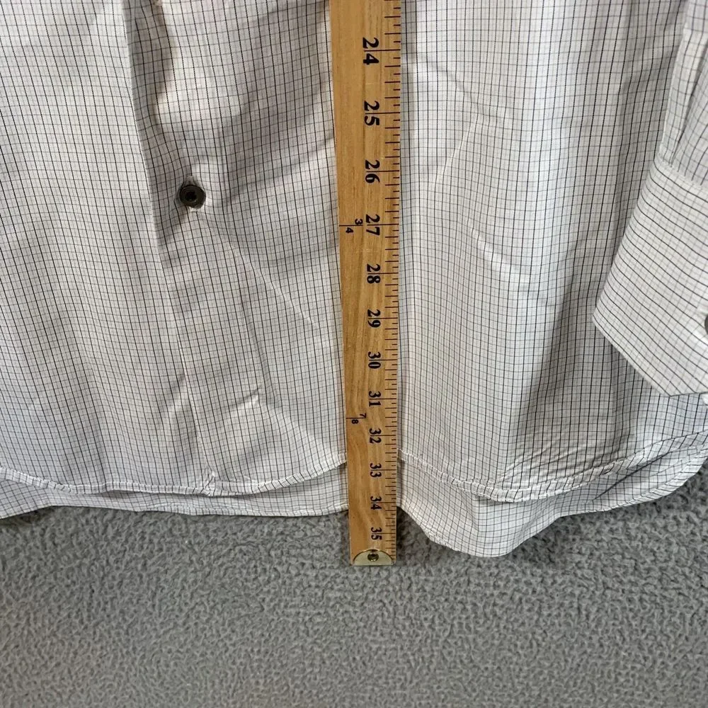Gitman Bros Shirt Men's 18 34 White Long Sleeve‎ Button Down Casual USA Made